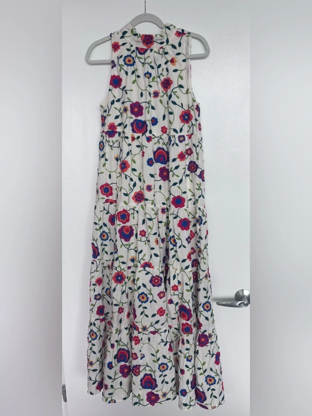 NWT Sézane Olympia Dress in Multicolor Embroidery Size 4/36